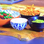 Lesley Waters deconstructed chilli con carne with guacamole sour cream and chips recipe