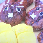 Rav Gill hot cross bunnies with chocolate, mixed spice and spiced butter on Junior Bake Off