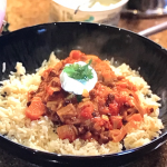 Briony May Williams rhubarb and lentil curry recipe on Morning Live