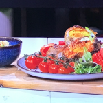 Yvonne Cobb twice stuffed baked potatoes with bacon, egg and cheese recipe on Morning Live