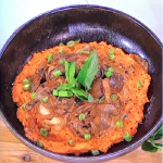 Yvonne Cobb Creamy Chicken and mushrooms with Marmite and sweet potato mash recipe on Morning Live