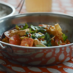 Rick Stein vegetarian jalfrezi curry with paneer cheese, tomatoes, vinegar and garam masala recipe on Rick Stein’s Food Stories