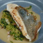 Rick Stein pan fried John Dory with pale ale, leeks, bacon and cos lettuce recipe on Rick Stein’s Food Stories