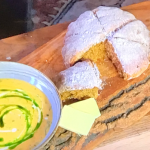 James Martin carrot and coriander soup with soda bread, cream and herb oil recipe on James Martin’s Saturday Morning