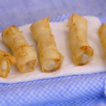 Si King and Dave Myers queenies scallop spring rolls recipe on The Hairy Bikers Go West