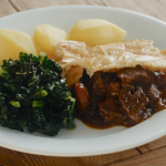 Rick Stein chuck steak and stout pie with shortcrust pastry, celery, carrots and mushrooms recipe on Rick Stein’s Food Stories