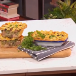 Yvonne Cobb sausages, asparagus and chard pie recipe on Morning Live