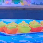 Prue Leith fondant fancies with buttercream and a lemon and almond sponge recipe on The Great British Bake Off SU2C
