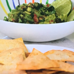 Prue Leith guacamole with tortilla chips recipe on Prue Leith’s Cotswold Kitchen