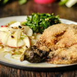 Martyn (aka Lagomchef) Breaded Aubergine With Apple and Fennel Salad recipe on Sunday Brunch