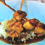 Simon Rimmer chicken yakitori with sticky rice recipe on Sunday Brunch