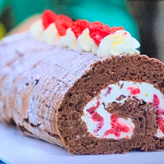 Paul Hollywood chocolate and raspberry roulade recipe on The Great Celebrity Bake Off SU2C