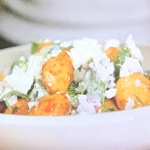 Dean Edwards Greek potato salad with feta cheese on Air Fryer Made Easy