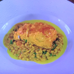 James Martin tandoori spiced roast cod with yellow split lentil dhal recipe on James Martin’s Saturday Morning