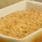 Marcus Wareing apple crumble with cream on Simply Provence