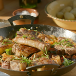 Marcus Wareing grilled lamb chops with Mediterranean stew and crispy sauteed potatoes recipe on Marcus Wareing Simply Provence