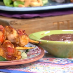 John Torode cheats satay sauce with cucumber salad and pan fried chicken skewers recipe