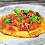 Simon Rimmer marinated tomato flatbread recipe on Sunday Brunch