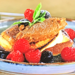 Shivi Ramoutar fuwa fuwa Japanese pancakes on Jimmy and Shivi’s Farmhouse Breakfast