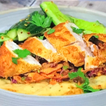 Simon Rimmer air fryer tandoori chicken with naan bread recipe on Sunday Brunch