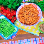 Dr Saliha tomato pasta with green gut goddess salad dressing recipe