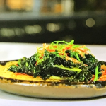 Jason Atherton potato rosti with crispy kale on Jason Atherton’s Dubai Dishes