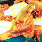 Jason Atherton banana French toast with candied nuts on Jason Atherton’s Dubai Dishes