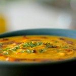 Nadiya Hussain carrot soup with orange and potato recipe on  Nadiya’s Cook Once Eat Twice