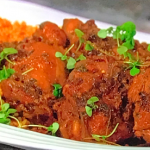 Craig and Shaun McAnuff (Original Flava) Jamaican Brown Stew Chicken with Jollof Bulgur Wheat recipe on Sunday Brunch