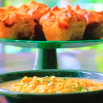 Nadiya Hussain 2 in 1 corn chowder and pies with cream and cheese recipe on Nadiya’s Cook Once Eat Twice