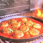 Marcus Wareing pork meatballs in tomato sauce with orange and lemon recipe on Marcus in the Med: Mallorca