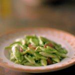 Nadiya Hussain cook once eat twice pasta with salad leaves sauce, tomatoes and mozzarella recipe