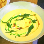 James Martin pumpkin soup with deep fried sage recipe on James Martin’s Saturday Morning