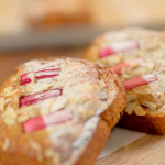 Sarah Lemanski rhubarb and almond bostock with brioche on Nadiya’s Cook Once Eat Twice