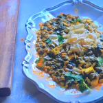 Jamie Oliver spiced haricot beans with paneer cheese and frozen spinach recipe on Jamie: Fast and Simple