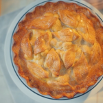 Mary Berry Rhubarb Plate Pie with Brandy Cream recipe on Mary’s Foolproof Dinners