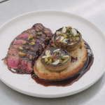 Marcus Wareing beef fillet with mushrooms on toast and a red wine sauce on Masterchef The Professionals