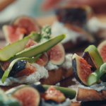 Mary Berry goat’s cheese, asparagus and fig bruschetta (tartines) recipe on Mary’s Foolproof Dinners