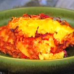 Simon Rimmer green lentil lasagne with button mushrooms and cottage cheese recipe on Sunday Brunch