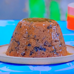 Prue Leith spotted dick steamed sponge pudding with custard recipe on The Great British Bake Off