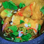 Si King Thai Pot Roast Chicken with noodles recipe on James Martin’s Saturday Morning