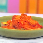 Georgina Hayden Village Sausages, Beans and Peppers on Toast recipe on Sunday Brunch