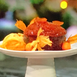 Simon Rimmer sticky ginger pudding Salted caramel ice cream recipe on Sunday Brunch