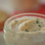 Mary Berry and Amanda Holden Stilton dip with chives and lemon recipe on Mary Makes Christmas