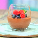 Tim Lovejoy chocolate and chia pots recipe on Sunday Brunch