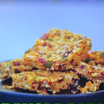 Dean Edwards granola bars with dried cranberries and pumpkins seeds recipe on The Air Fryer Diet: Lose Weight, Cook Fast