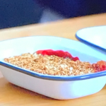 Jenny Tschiesche raspberry crumble recipe on The Air Fryer Diet: Lose Weight, Cook Fast