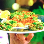 Ainsley Harriott shawarma butter cauliflower steaks with tahini, tabbouleh and zhoug recipe on Ainsley’s Fantastic Flavours