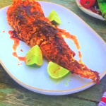 Nisha Katona BBQ tandoori monkfish tail recipe on Nisha Katona’s Home Kitchen