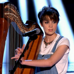 Anna McLuckie impressed with her harp with a Daft Punk track  on The Voice UK 2014
